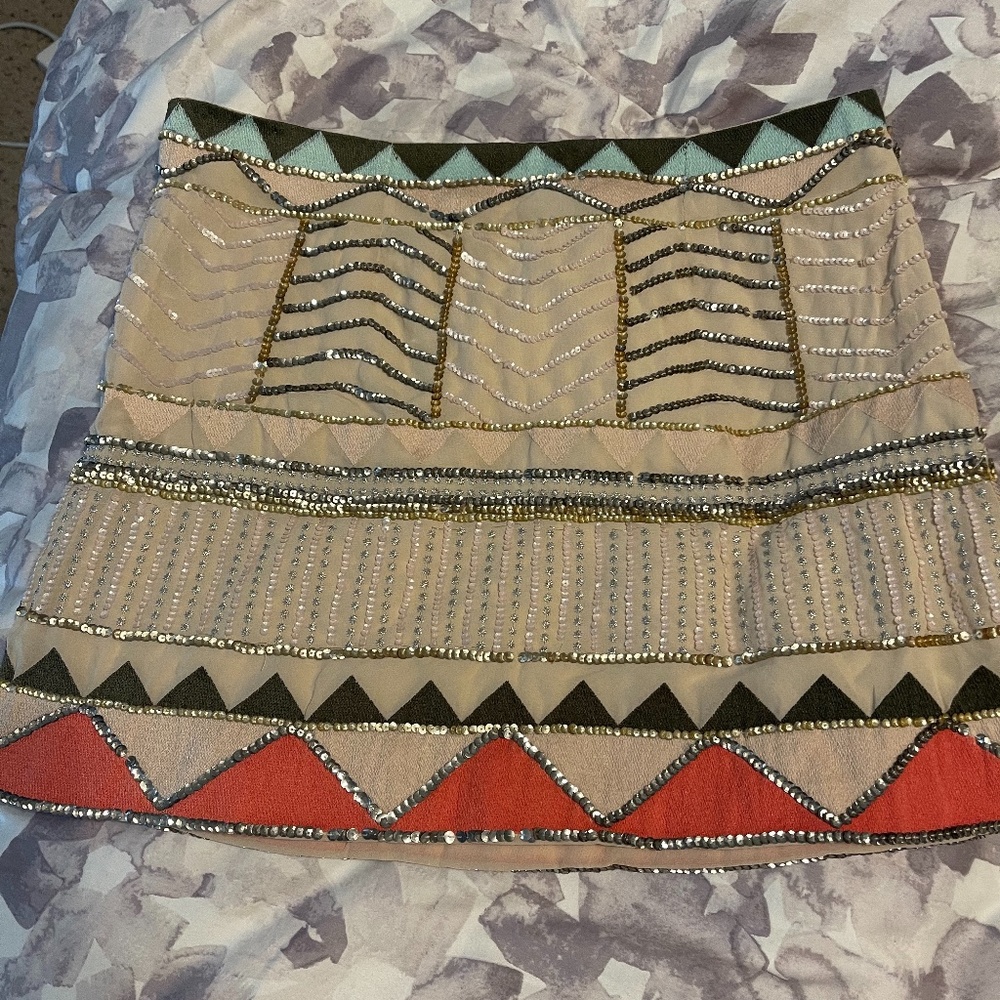 Sanctuary Tribal Sequin Mini Skirt